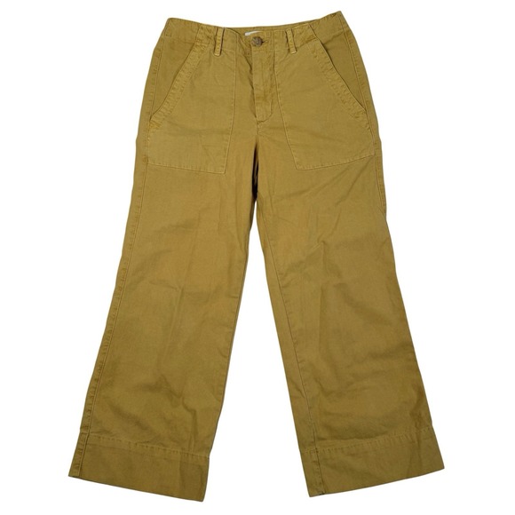 Velvet by Graham And Spencer Utility‎ Pants Womens 4 Yellow Khaki Mustard Twill - Picture 1 of 7